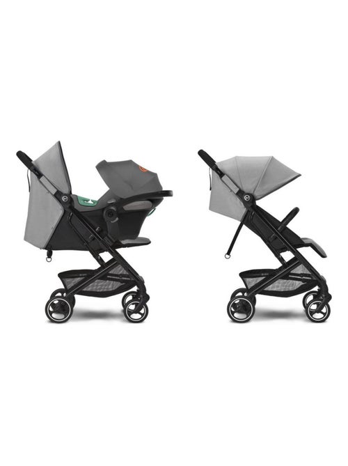 Poussette ultra compacte Beezy incl Coque Auto Siège auto Aton S2 i-SIZE - Lava Grey - Kiabi