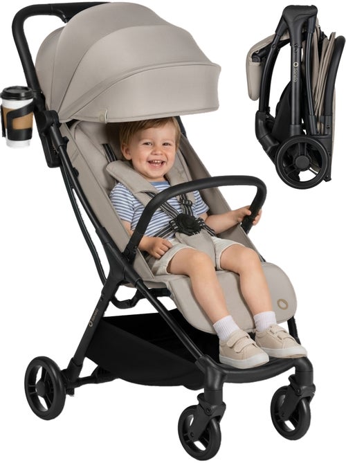 Poussette ultra compacte LIONELO Agia - Lègère - Jusqu'à 4 - Grand panier - Pliage rapide - Kiabi