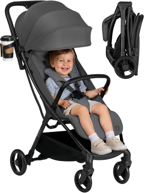 Poussette ultra compacte LIONELO Agia - Lègère - Jusqu'à 4 - Grand panier - Pliage rapide - Kiabi