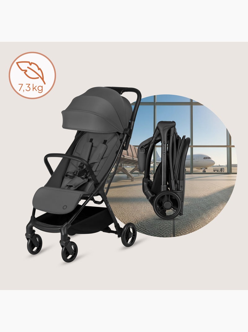 Poussette ultra compacte LIONELO Agia - Lègère - Jusqu'à 4 - Grand panier - Pliage rapide Gris - Kiabi