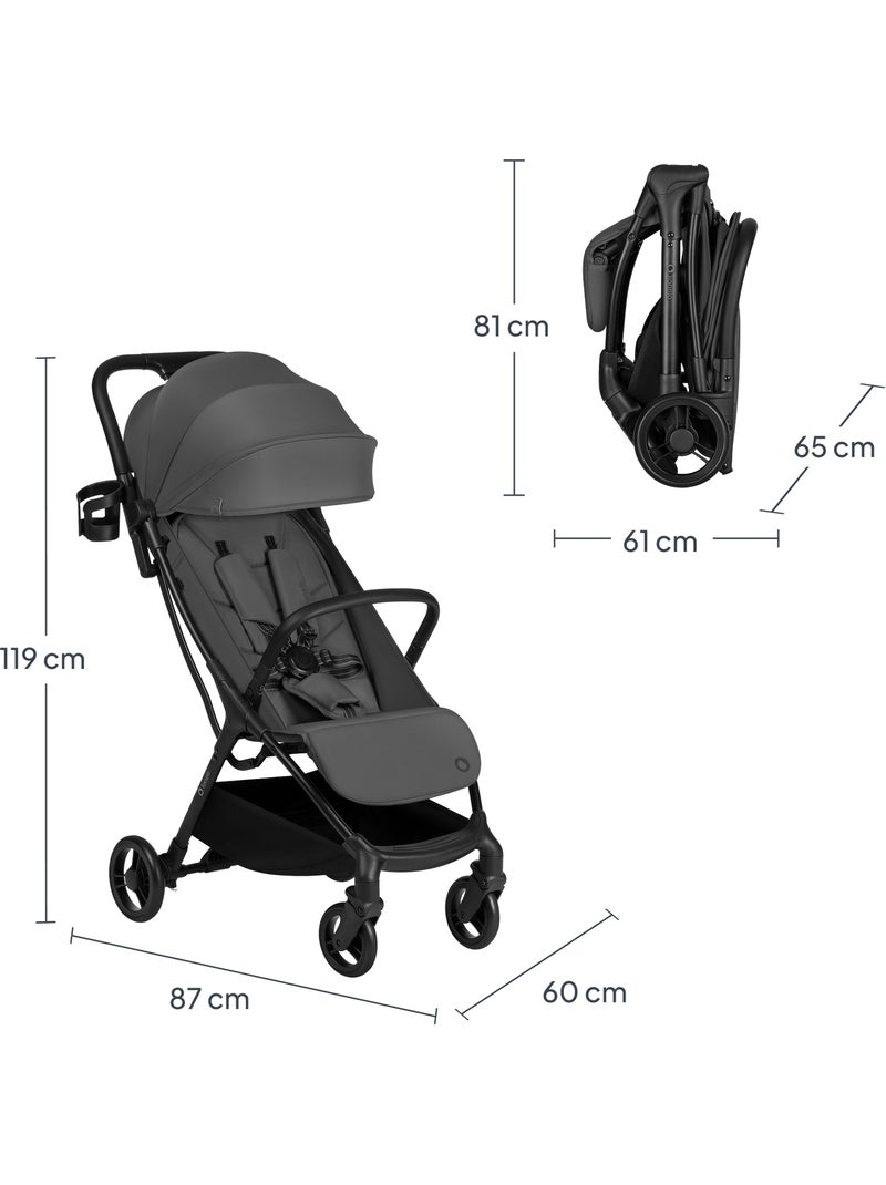 Poussette ultra compacte LIONELO Agia - Lègère - Jusqu'à 4 - Grand panier - Pliage rapide Gris - Kiabi