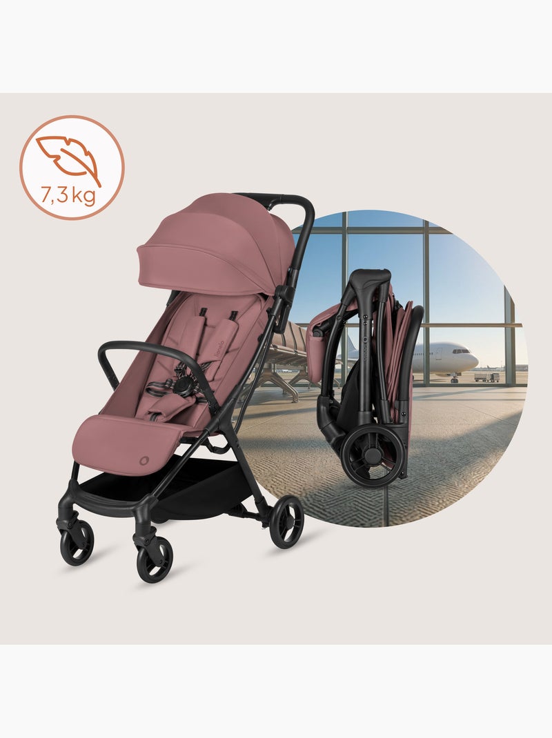 Poussette ultra compacte LIONELO Agia - Lègère - Jusqu'à 4 - Grand panier - Pliage rapide Rose - Kiabi