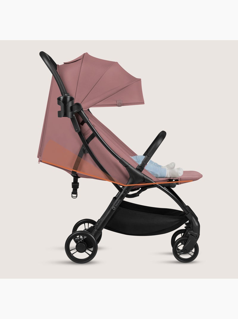Poussette ultra compacte LIONELO Agia - Lègère - Jusqu'à 4 - Grand panier - Pliage rapide Rose - Kiabi