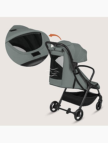 Poussette ultra compacte LIONELO Agia - Lègère - Jusqu'à 4 - Grand panier - Pliage rapide