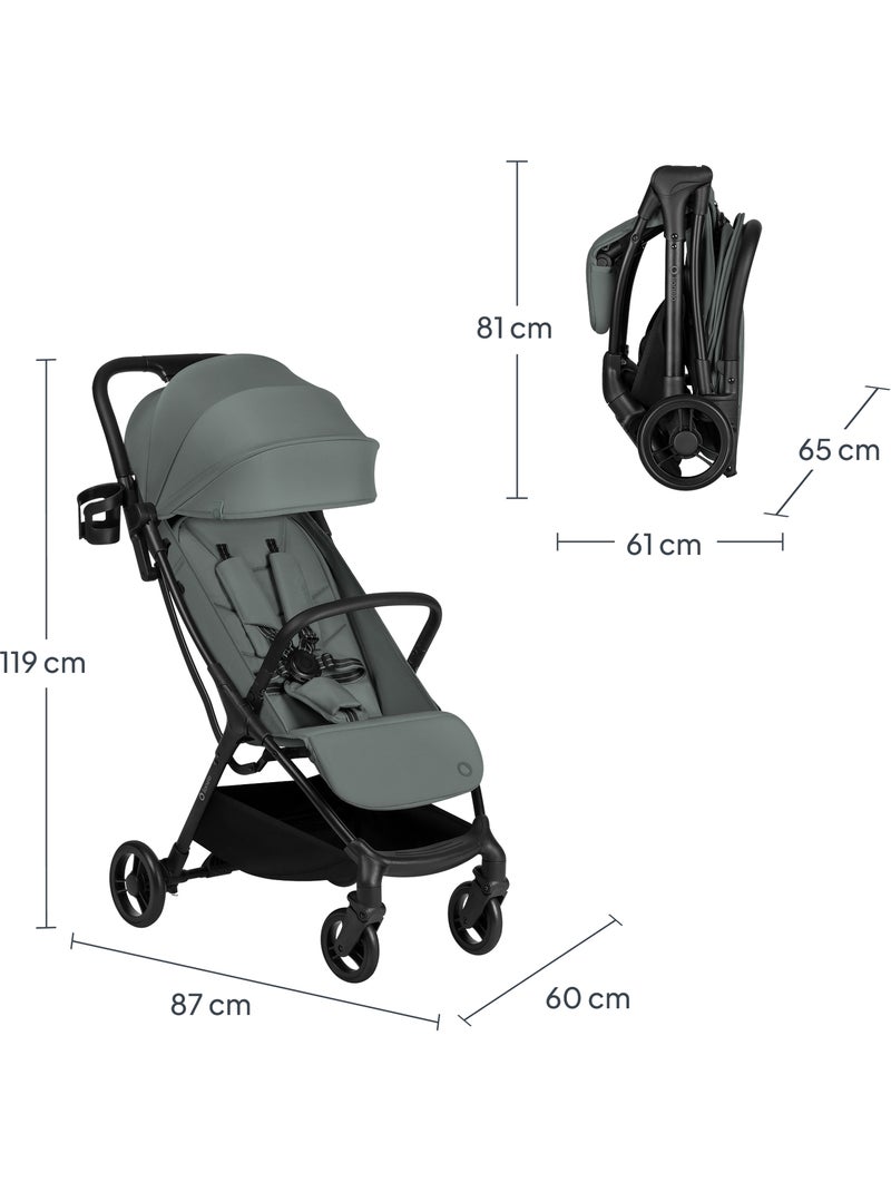 Poussette ultra compacte LIONELO Agia - Lègère - Jusqu'à 4 - Grand panier - Pliage rapide Vert - Kiabi
