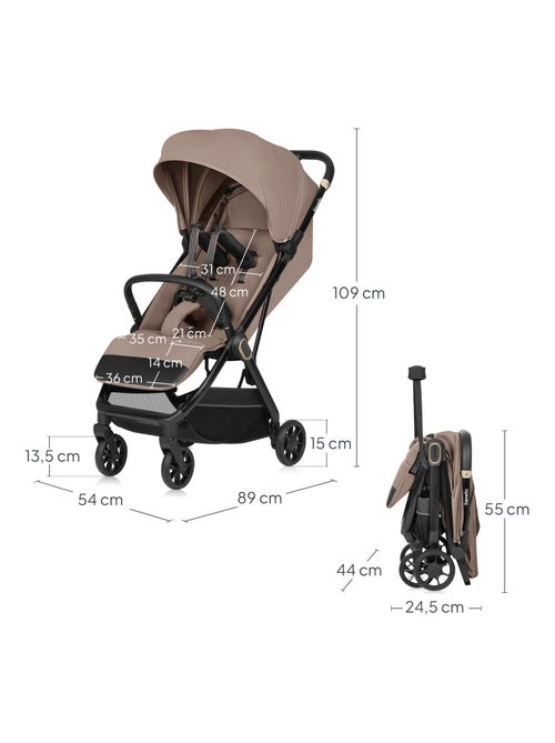 Poussette Ultra-compacte LIONELO Bess - Compatible avion - Léger - Pliage rapide - Kiabi Poussette Ultra-compacte LIONELO Bess - Compatible avion - Léger - Pliage rapide - Kiabi