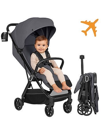 Poussette Ultra-compacte LIONELO Bess - Compatible avion - Léger - Pliage rapide