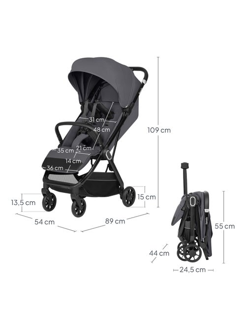 Poussette Ultra-compacte LIONELO Bess - Compatible avion - Léger - Pliage rapide - Kiabi Poussette Ultra-compacte LIONELO Bess - Compatible avion - Léger - Pliage rapide - Kiabi