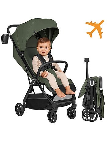 Poussette Ultra-compacte LIONELO Bess - Compatible avion - Léger - Pliage rapide