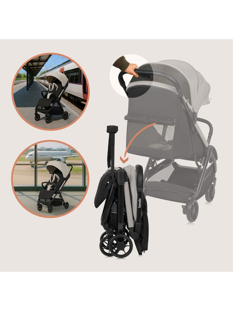 Poussette Ultra-compacte LIONELO Julie Air - Compatible avion - Léger - Pliage rapide Beige - Kiabi
