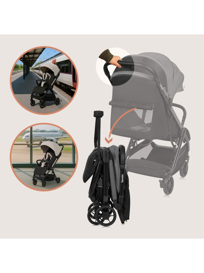 Poussette Ultra-compacte LIONELO Julie Air - Compatible avion - Léger - Pliage rapide Gris - Kiabi
