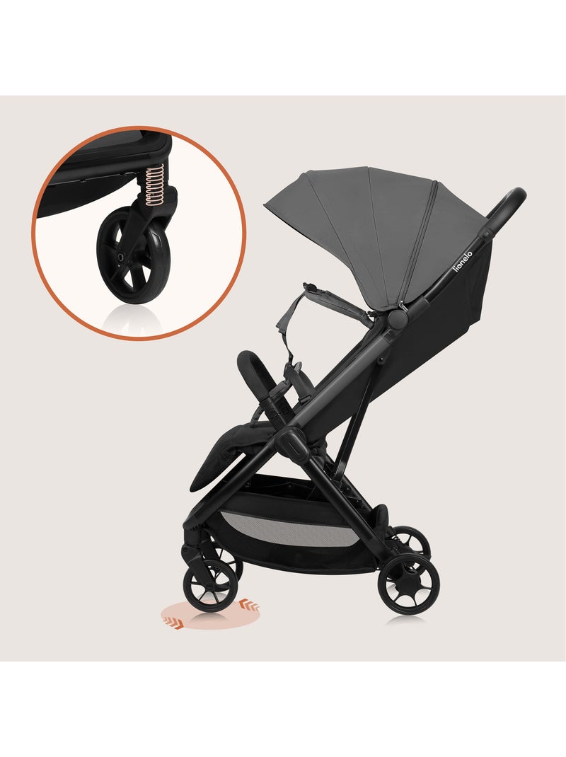 Poussette Ultra-compacte LIONELO Julie Air - Compatible avion - Léger - Pliage rapide Gris - Kiabi