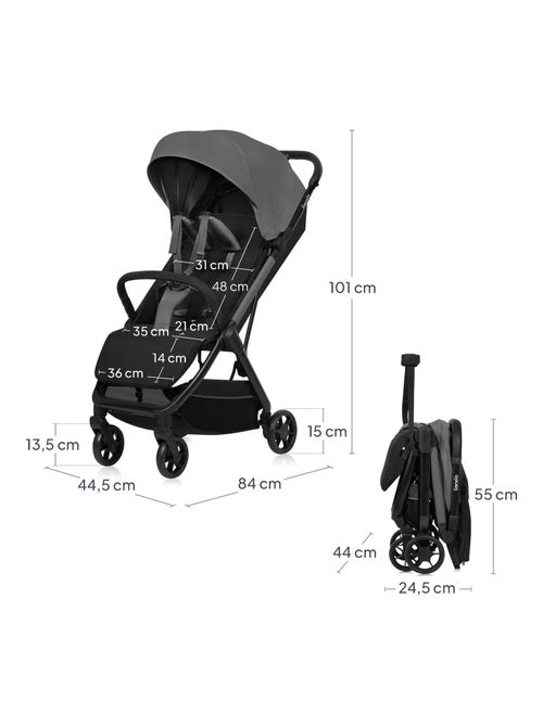 Poussette Ultra-compacte LIONELO Julie Air - Compatible avion - Léger - Pliage rapide - Kiabi Poussette Ultra-compacte LIONELO Julie Air - Compatible avion - Léger - Pliage rapide - Kiabi