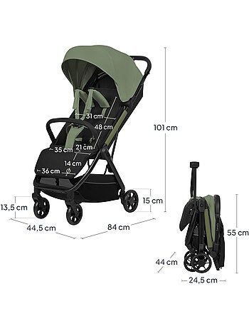 Poussette Ultra-compacte LIONELO Julie Air - Compatible avion - Léger - Pliage rapide