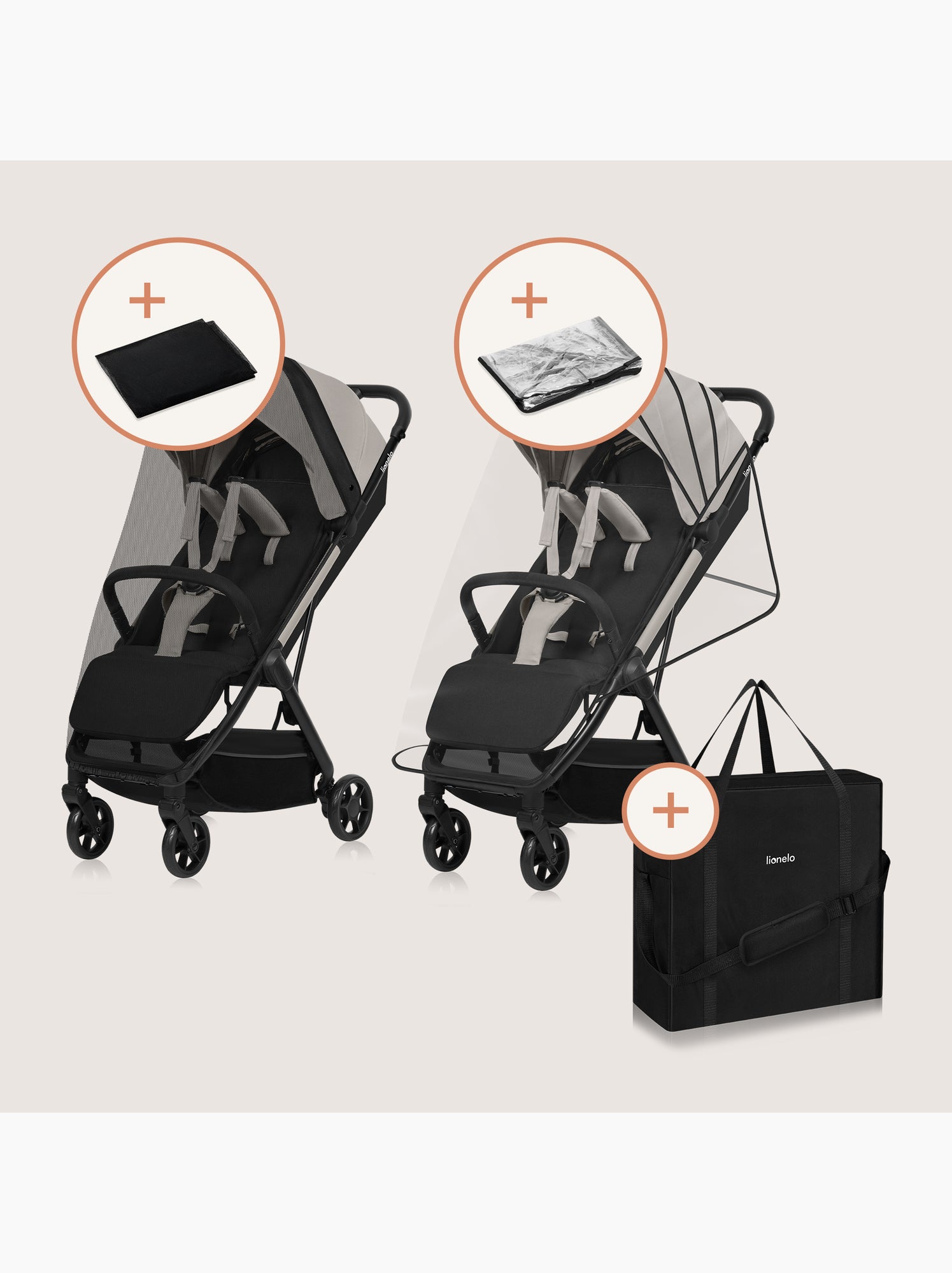 Poussette Compacte Hauck Sport – Seulement 5,9 Kg – Inclut Volant Jouet, Habillage Pluie Et Moustiquaire – Pliable, Léger, Pour Voyages - 3