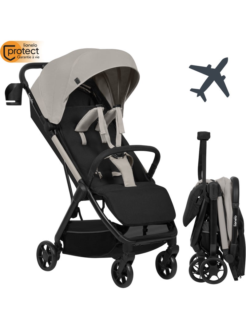 Poussette Ultra-compacte LIONELO Julie Air - Pliage rapide - Léger - Jusqu’à 22 kg Beige - Kiabi