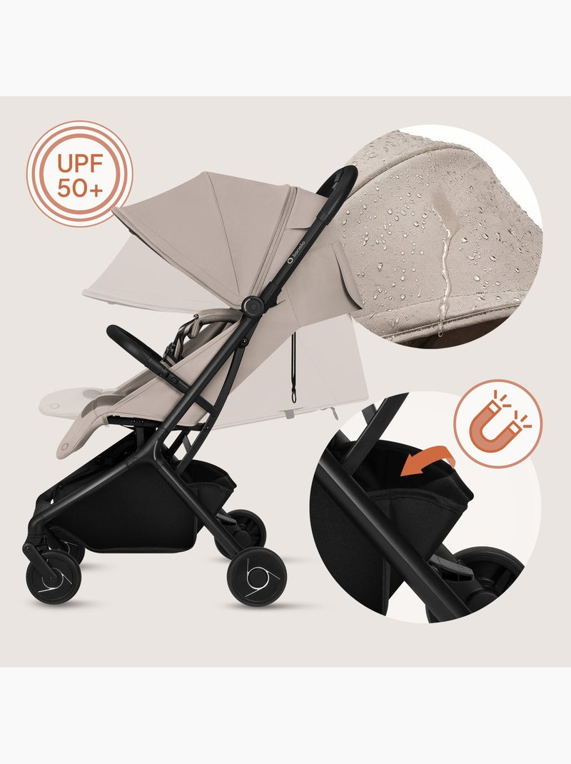 Poussette ultra-compacte LIONELO Sia - Ultra légère: 5,9 kg - Compatible avion - Moustiquaire Beige - Kiabi