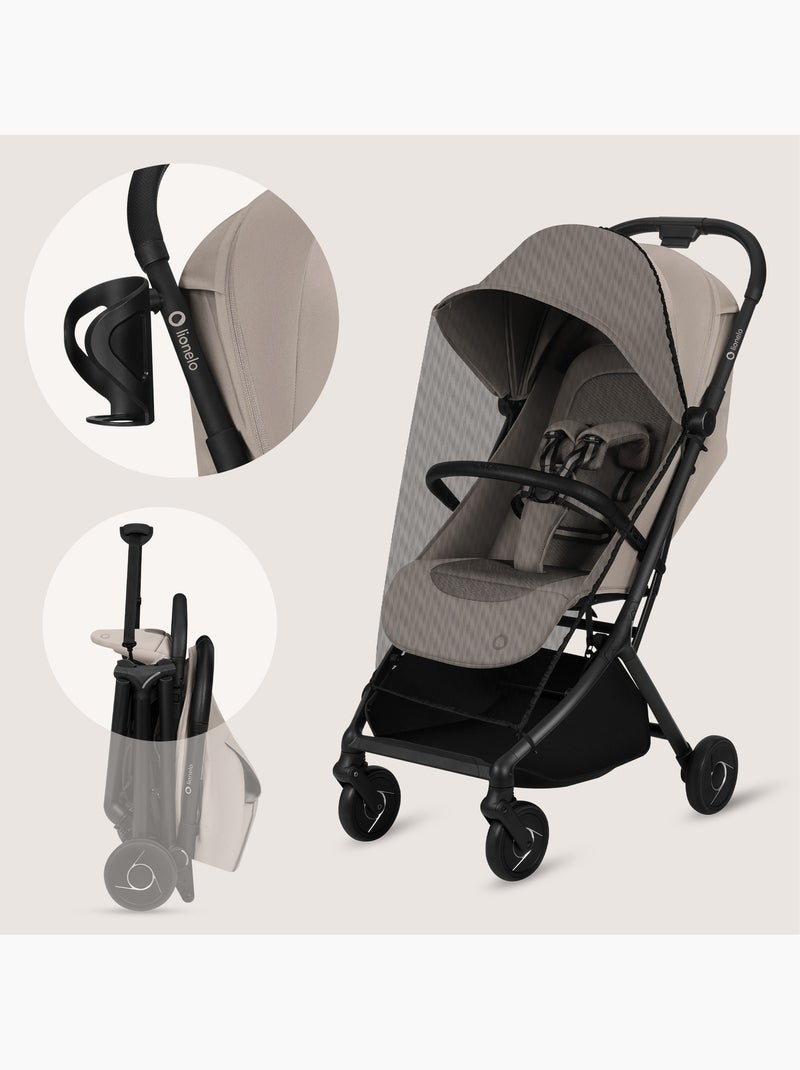 Poussette ultra-compacte LIONELO Sia - Ultra légère: 5,9 kg - Compatible avion - Moustiquaire Beige - Kiabi