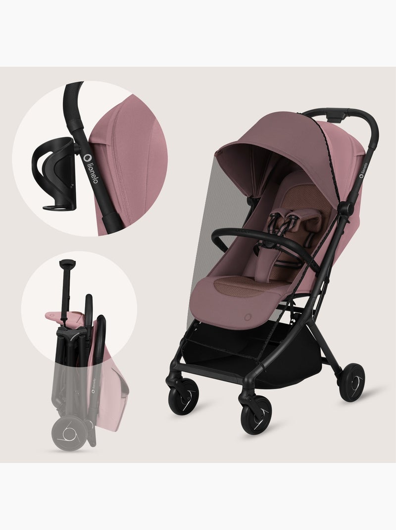 Poussette ultra-compacte LIONELO Sia - Ultra légère: 5,9 kg - Compatible avion - Moustiquaire Rose - Kiabi