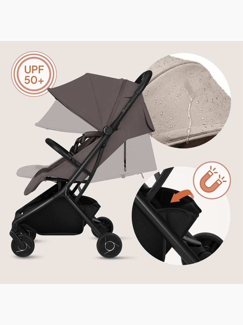 Poussette ultra-compacte LIONELO Sia - Ultra légère: 5,9 kg - Compatible avion - Moustiquaire Taupe - Kiabi