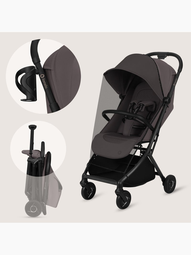 Poussette ultra-compacte LIONELO Sia - Ultra légère: 5,9 kg - Compatible avion - Moustiquaire Taupe - Kiabi