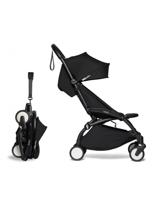 Poussette YOYO² 6+ Noir, repose-pieds - cadre noir - Kiabi