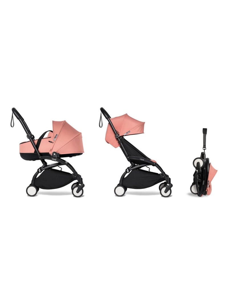 Poussette YOYO²  Nacelle et pack 6+ Ginger - cadre noir Rose - Kiabi