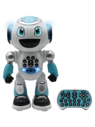 Powerman® Robot Programmable avec Quiz, Musique, Jeux, lancer de disque, histoires et télécommande (