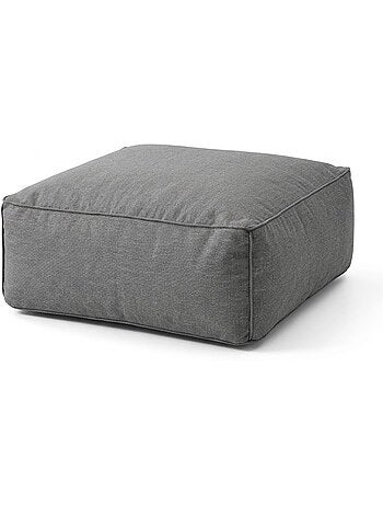 Praiano pouf d’extérieur beige tissu déperlant - 85x85x30 cm