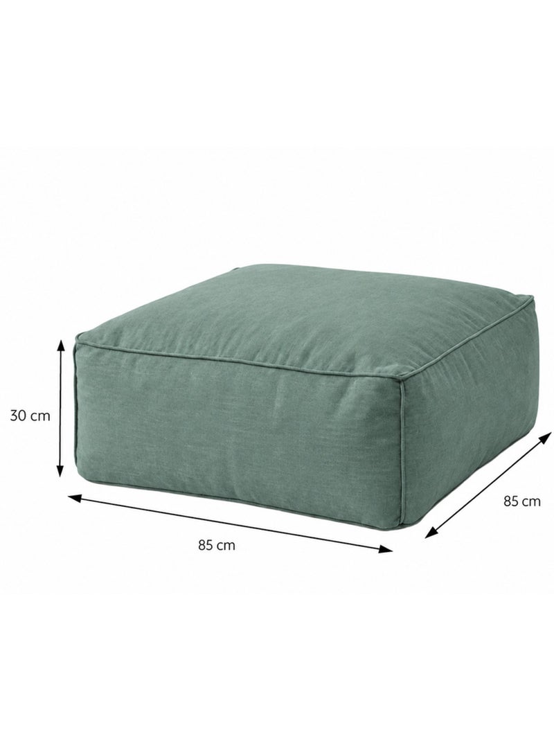 Praiano pouf d’extérieur vert tissu déperlant - 85x85x30 cm Vert clair - Kiabi
