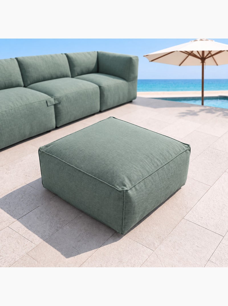 Praiano pouf d’extérieur vert tissu déperlant - 85x85x30 cm Vert clair - Kiabi
