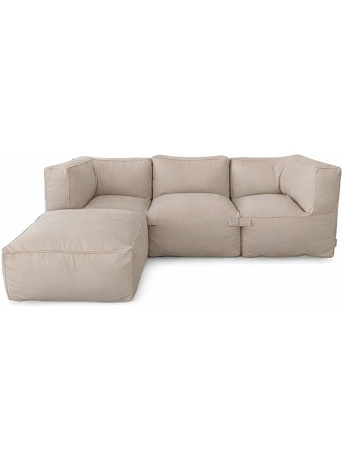 PRAIANO Salon de jardin modulable 4 places beige en tissu déperlant - Kiabi