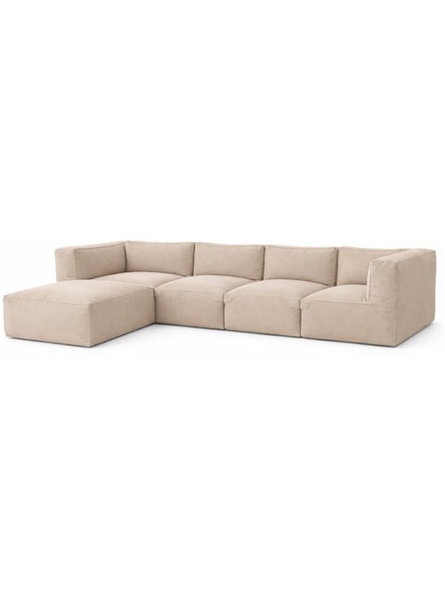Praiano salon de jardin modulable 5 places beige en tissu déperlant - Kiabi Praiano salon de jardin modulable 5 places beige en tissu déperlant - Kiabi