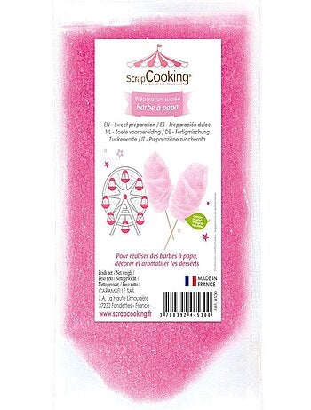 Préparation barbe à papa rose 480 g - ScrapCooking