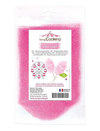 Préparation barbe à papa rose 640 g - ScrapCooking