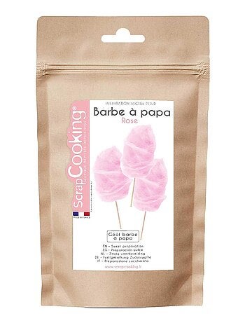 Préparation pour barbe à papa rose 400 g - ScrapCooking