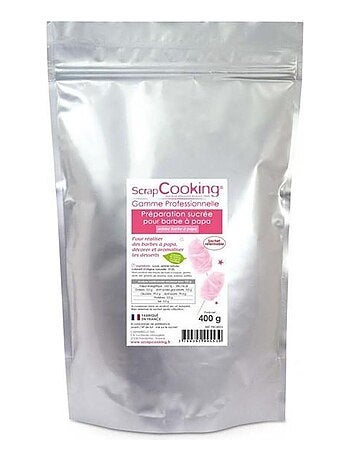 Préparation pour barbe à papa rose 800 g - ScrapCooking