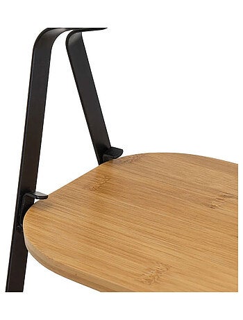 Présentoir 2 plateaux bois et métal