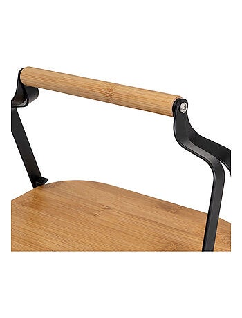 Présentoir 2 plateaux bois et métal