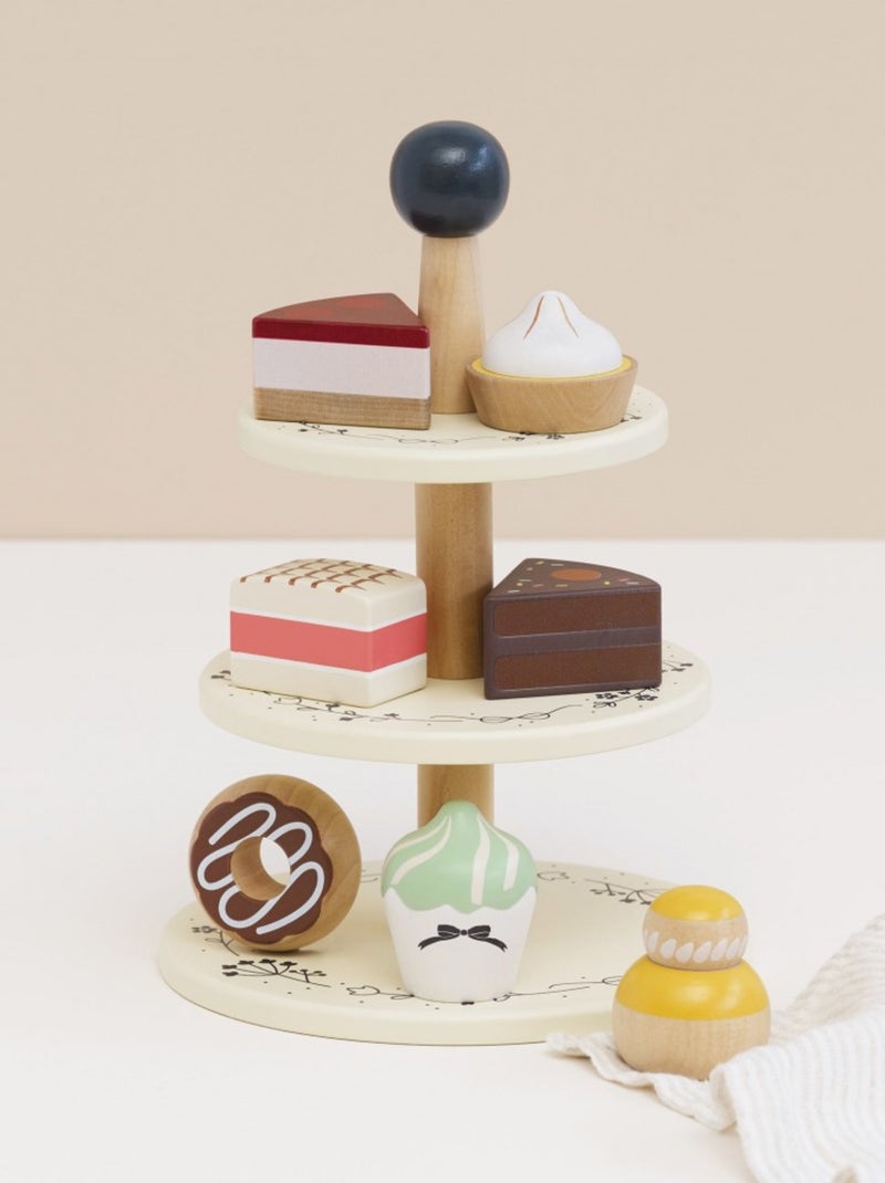 Présentoir à gâteaux en bois Beige - Kiabi