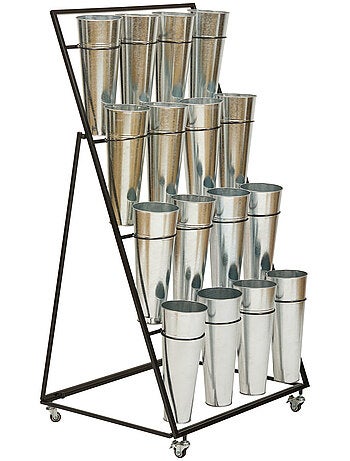 Présentoir pour 16 fleurs en acier H149cm MEIKA
