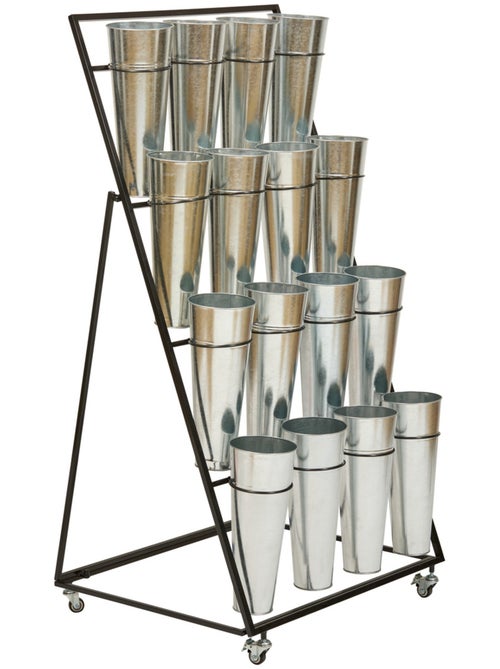 Présentoir pour 16 fleurs en acier H149cm MEIKA - Kiabi