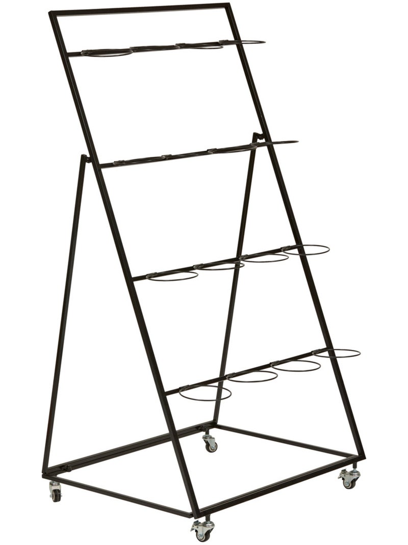 Présentoir pour 16 fleurs en acier H149cm MEIKA Argent - Kiabi