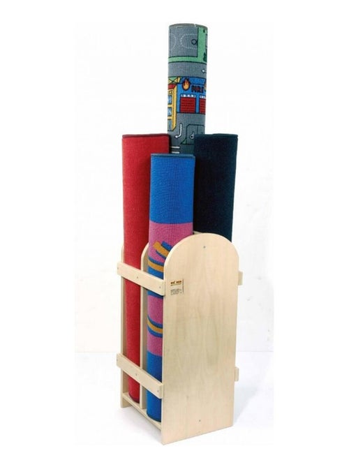 Présentoir pour 4 tapis - en bois - jeu Montessori - Kiabi