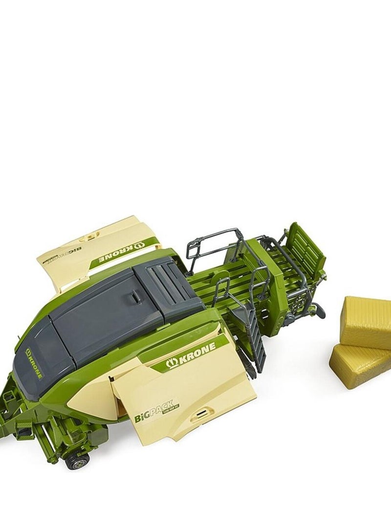 Presse Krone BiG Pack 1290 HDP VC avec 2 bottes de paille rectangulaire Vert - Kiabi