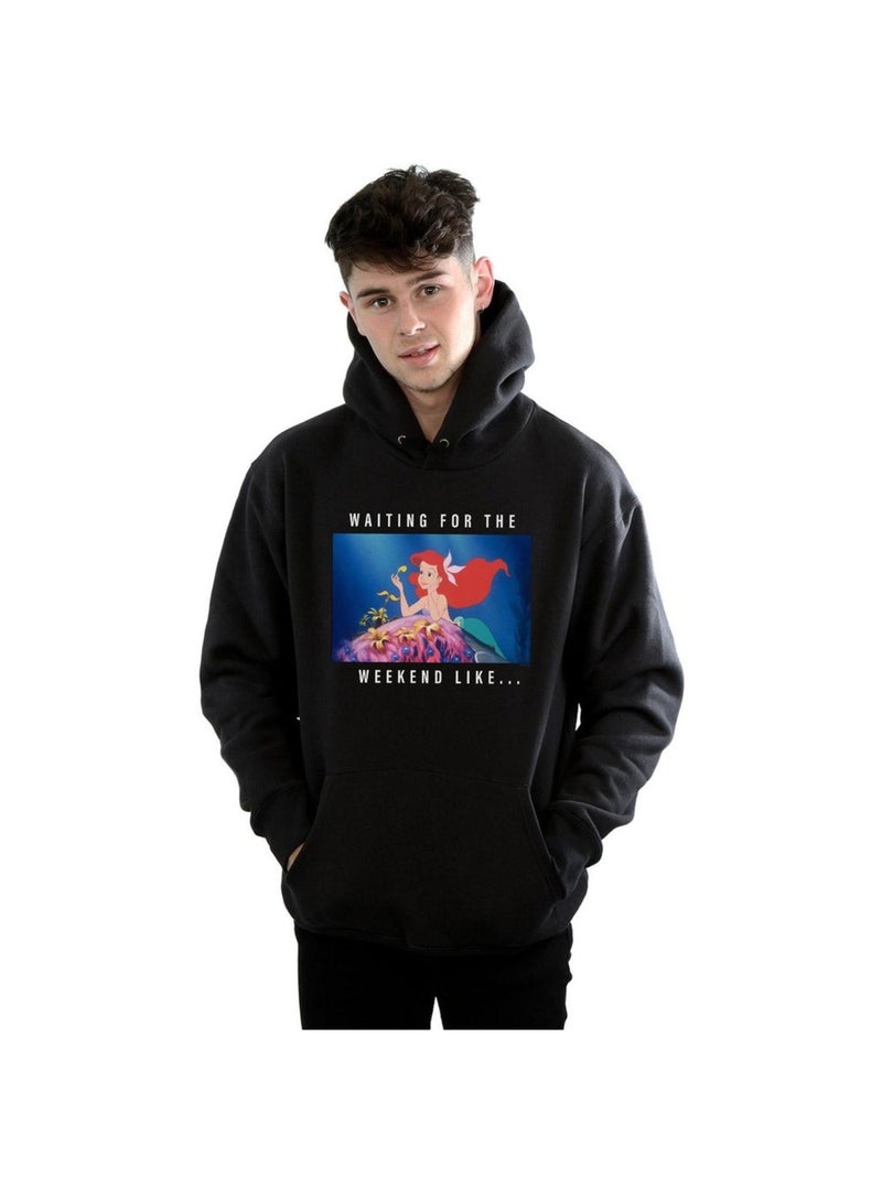 Princesse Disney - Sweat à capuche WAITING FOR THE WEEKEND Noir - Kiabi