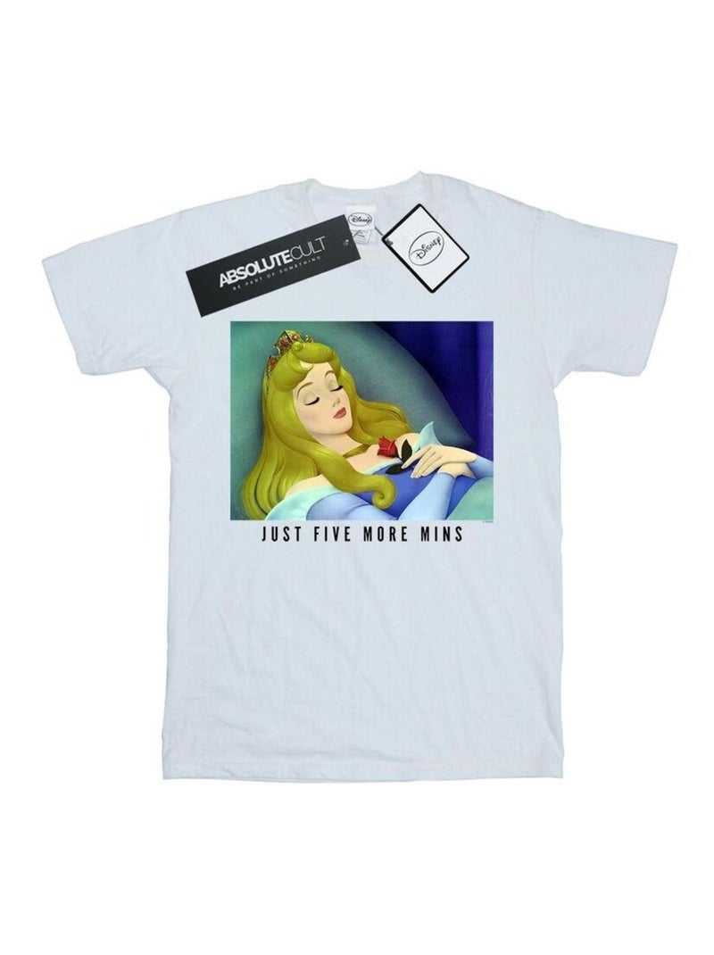 Princesse Disney - T-shirt FIVE MORE MINUTES Blanc - Kiabi