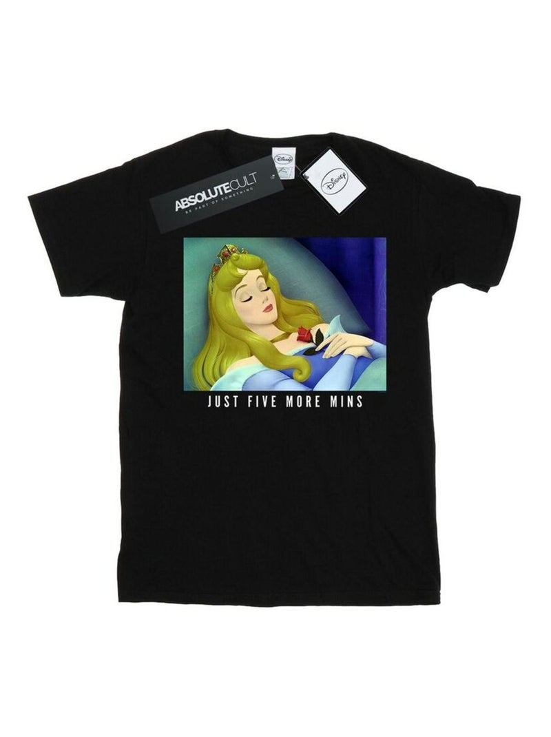 Princesse Disney - T-shirt FIVE MORE MINUTES Noir - Kiabi