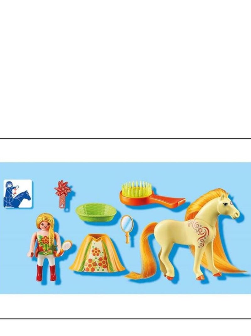 Princesses - Princesse Mimosa avec cheval à coiffer N/A - Kiabi