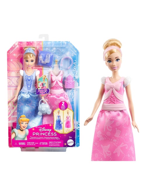 Princesses Disney - Poupée Cendrillon avec 2 tenues - Kiabi Princesses Disney - Poupée Cendrillon avec 2 tenues - Kiabi